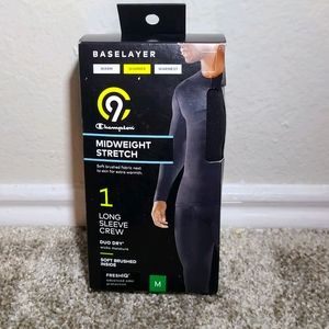 Midweight stretch long sleeve crew